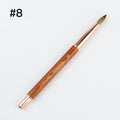 High Quality Nail Brush Custom LOGO Wood Handle 100% Pure Kolinsky Sable Acrylic Nails Art Brushes with Box