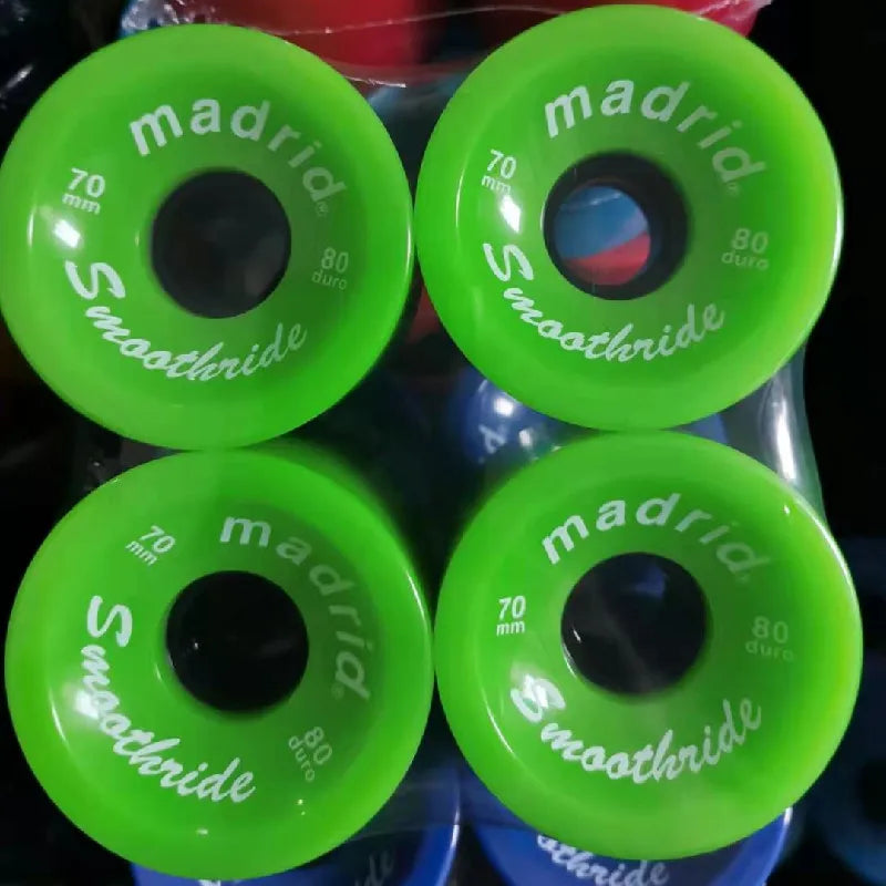 4pcs 70mm 51mm 80 duro Longboard Wheel for 70mm Skateboard Tire 80A Durable Elastic PU Ruedas for Road Street Skate Board Rodas