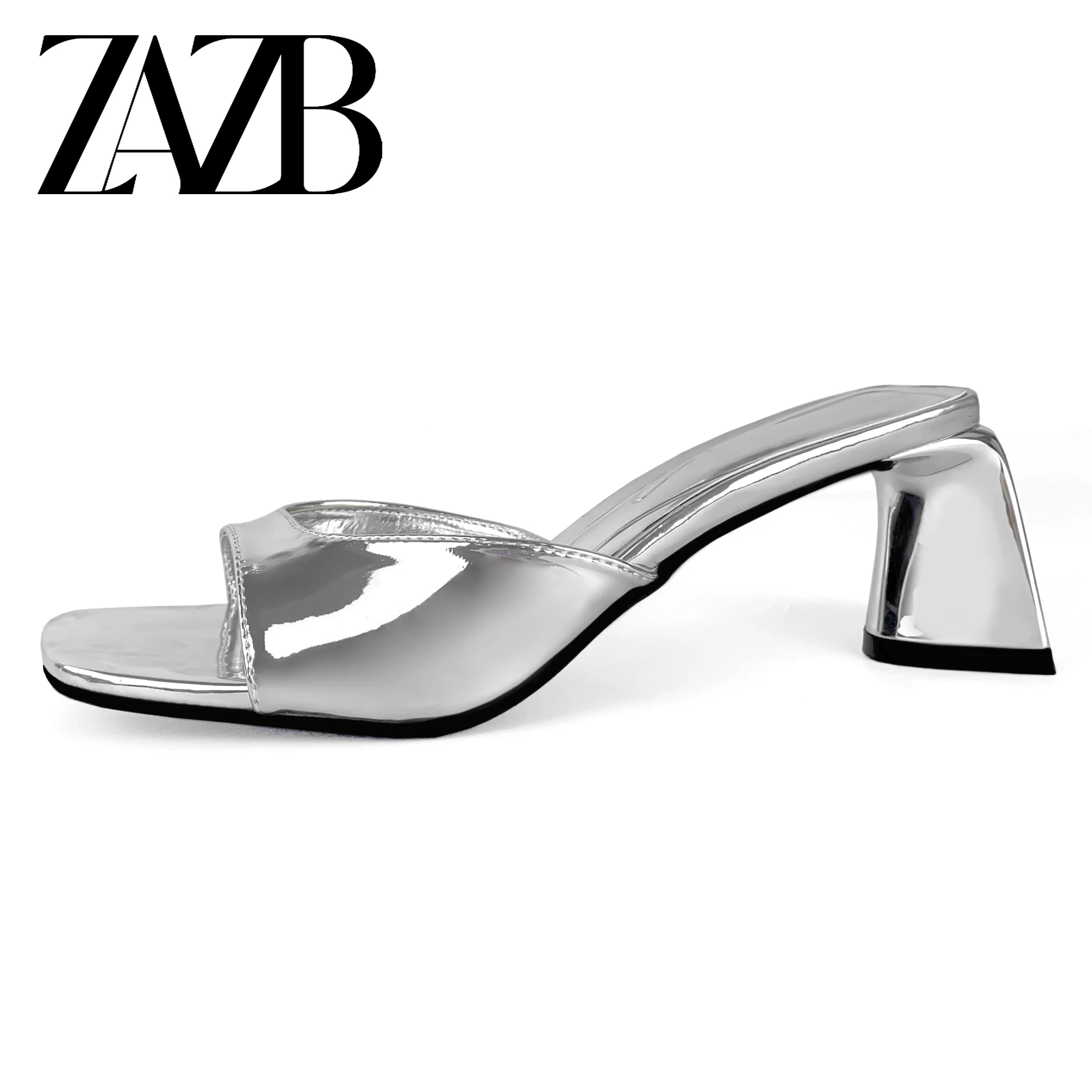ZAZB Brand Custom Leather High Heels Shoes for Women Sandals Luxury slippers Wedding Bride Ladies and Chaussures Pour Femmes