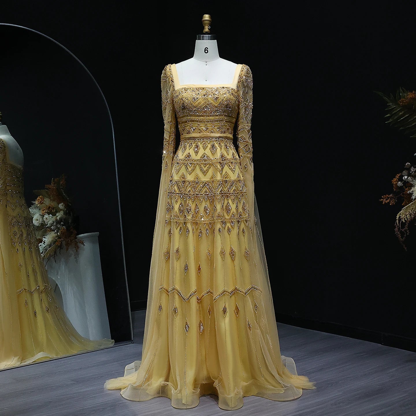 Sharon Said SS461 Luxury Wine Red Arabic Burgundy Evening Dress With Cape Sleeves Elegant Dubai Women Wedding Party Gowns