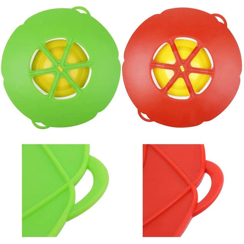 Silicone lid Spill Stopper Cover Pot Pan Cover  Kitchen Accessories Flower Shape Cookware Cooking Tools Kitchen Gadgets
