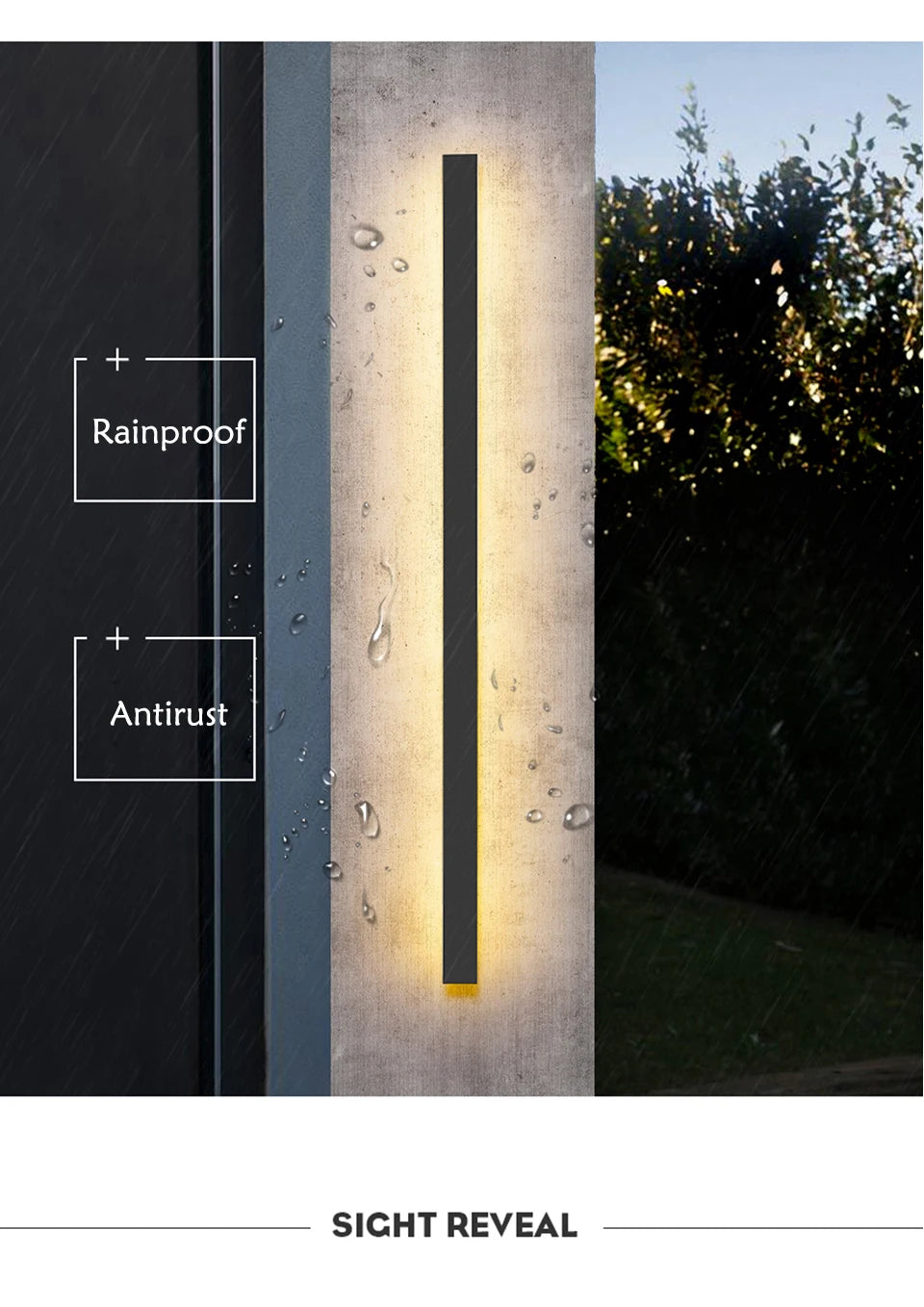 LED Outdoor Wall Light Modern Waterproof IP65 Villa Porch Garden Patio Exterio Wall Lamp Rainproof In Front of Garage Door Lamp