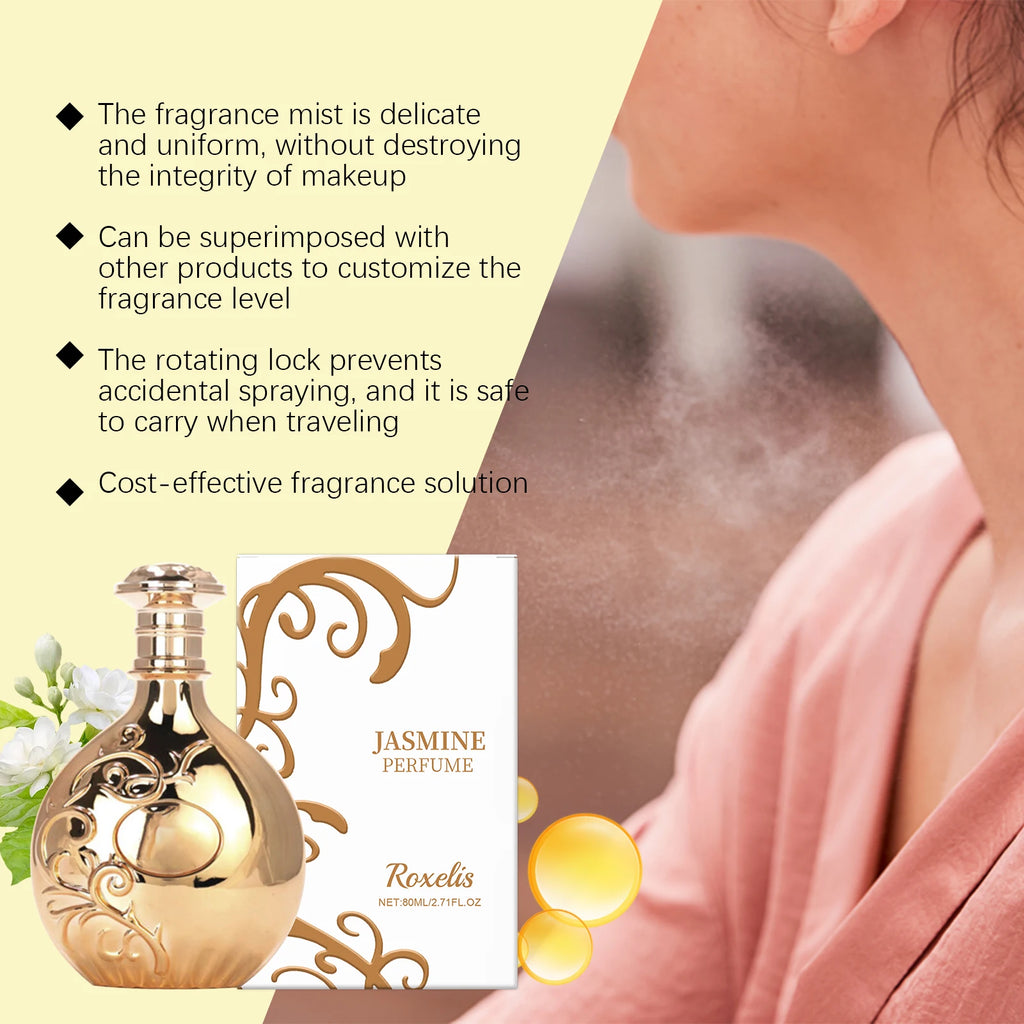 Jasmine Perfume Women - Eau De Toilette Layered Fragrance Long Lasting Elegant Scent 80ml