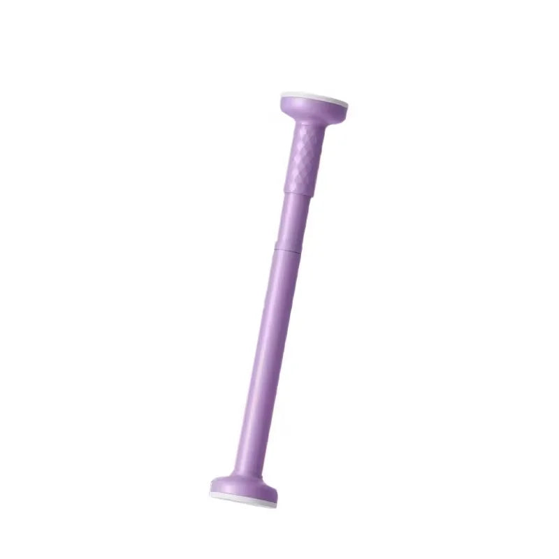 Clothes Shower Curtain Rod Nail-Free Extendable Non-damaging Wall Retractable Suction Cup Telescopic Drying Rack