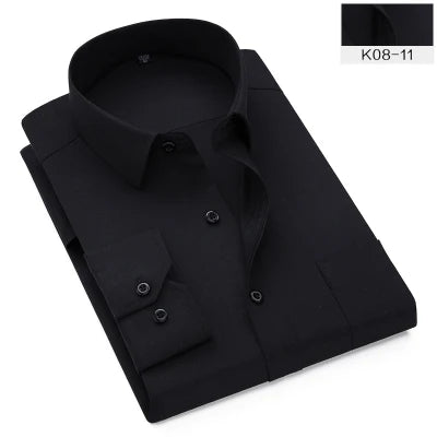 Brand New Men Shirt Male Dress Shirts Striped Men's Casual Long Sleeve Business Formal Plaid Shirt camisa social