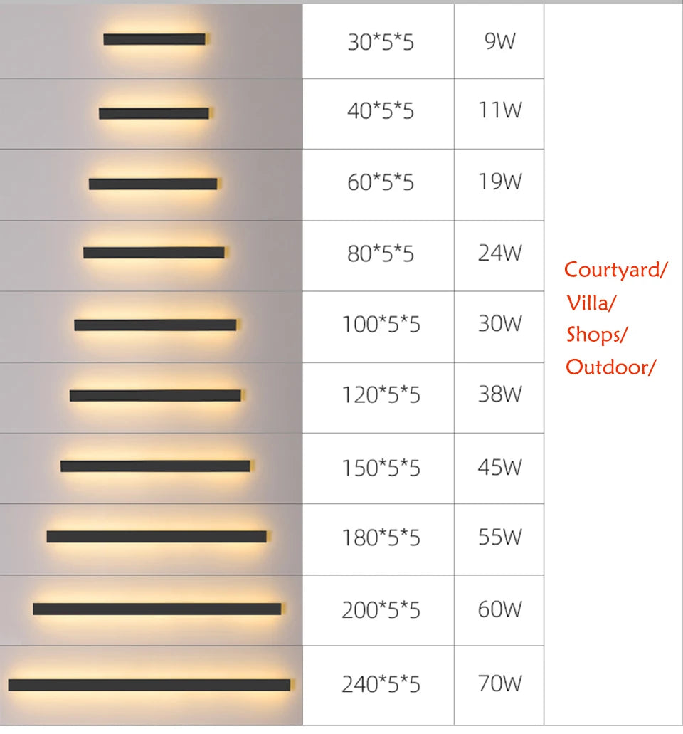 LED Outdoor Wall Light Modern Waterproof IP65 Villa Porch Garden Patio Exterio Wall Lamp Rainproof In Front of Garage Door Lamp