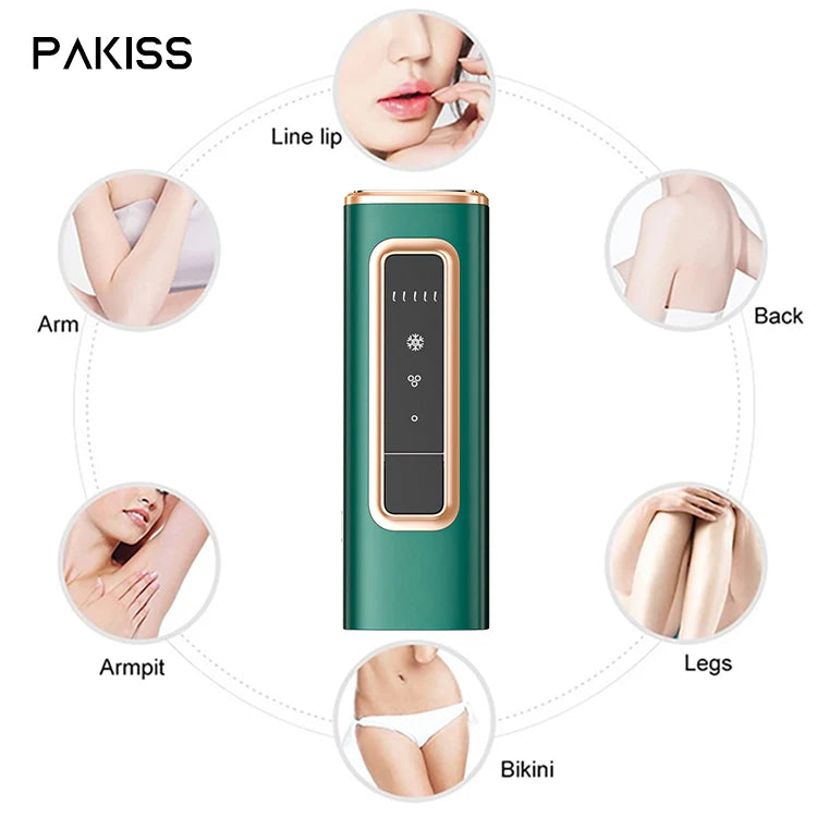 PAKISS Fast Shipping 3 Days, Ice Cooling System IPL Hair Removal Machine, 5 Energy Levels & Skin Sensor