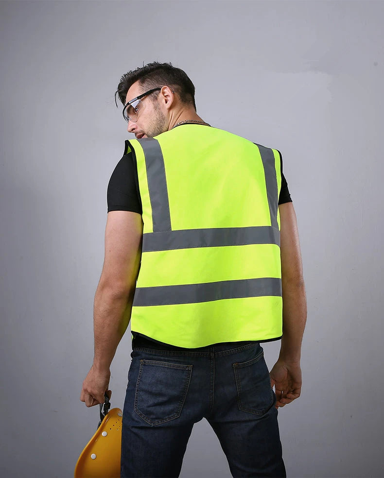 High Visibility Reflective Vest Working Clothes Motorcycle Cycling Sports Outdoor Reflective Safety Clothing Reflective Jacket