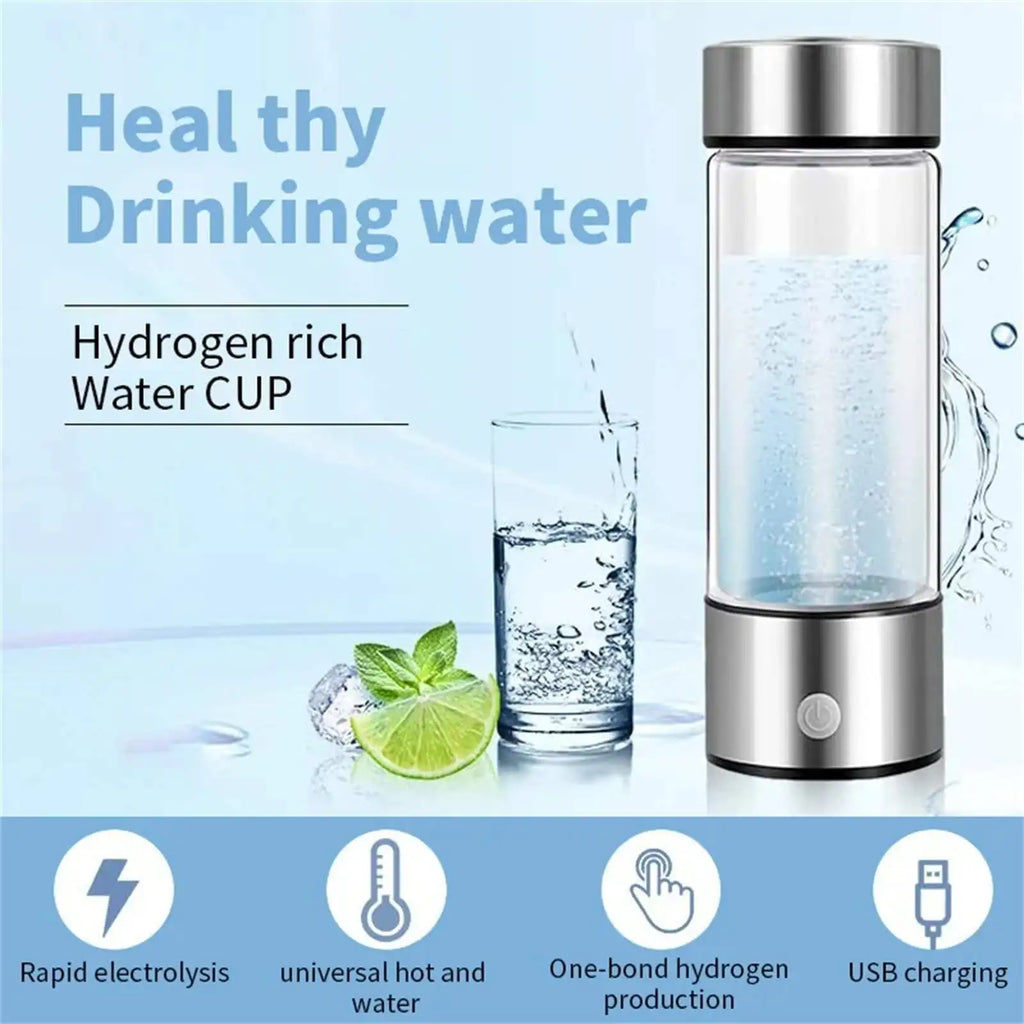 H2 Hydrogen Water Bottle Generator 420ml Portable Hydrogen Water Generator Hydrogen Water Bottle