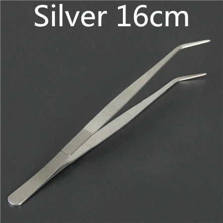 14/16/18/20/25/30cm Kitchen Cooking Medical Tweezer Tong With Comfortable Ridged Handle,for Medical,Kitchen Bar Accessory