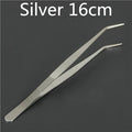 14/16/18/20/25/30cm Kitchen Cooking Medical Tweezer Tong With Comfortable Ridged Handle,for Medical,Kitchen Bar Accessory