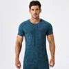 Men's High-quality Short Sleeved T-shirt Custom Logo 87%Nylon 13%Spandex Muscle Fit Moisture Wicking T Shirt for Men
