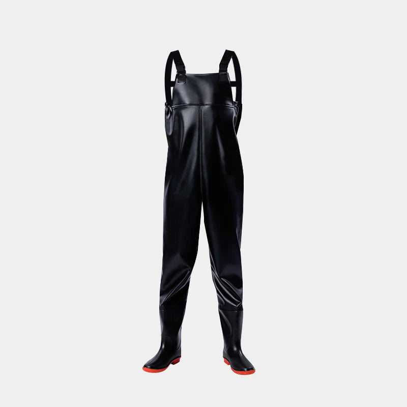 Extra Thick Durable Rain Pants with Rain Shoes Waterproof Unisex Fishing Waders for Four Seasons Outdoor Use