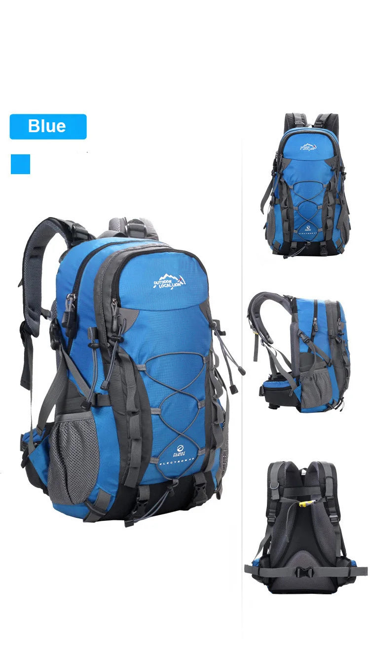40L Outdoor Climbing Mountaineering Backpack Waterproof Functional Men Women Sports Bag Hiking Traveling Bag