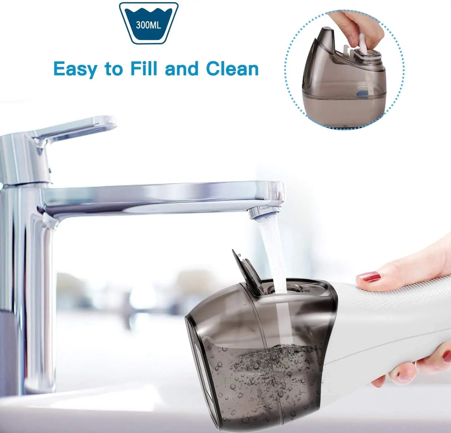 Bestope Electric 5 Modes Waterproof IPX7 USB Rechargeable for & Water Flosser with Detachable Tank for Household Use
