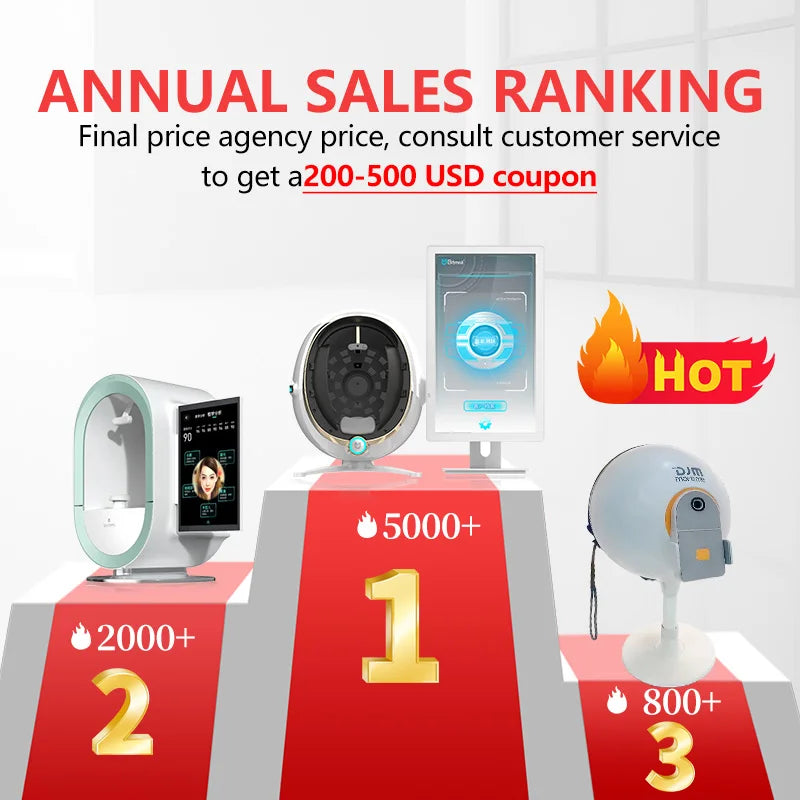 3D Face & Body Test Camera Magic Mirror AI-Powered Skin Analyzer Machine Portable Multi-Language for Beauty Salons