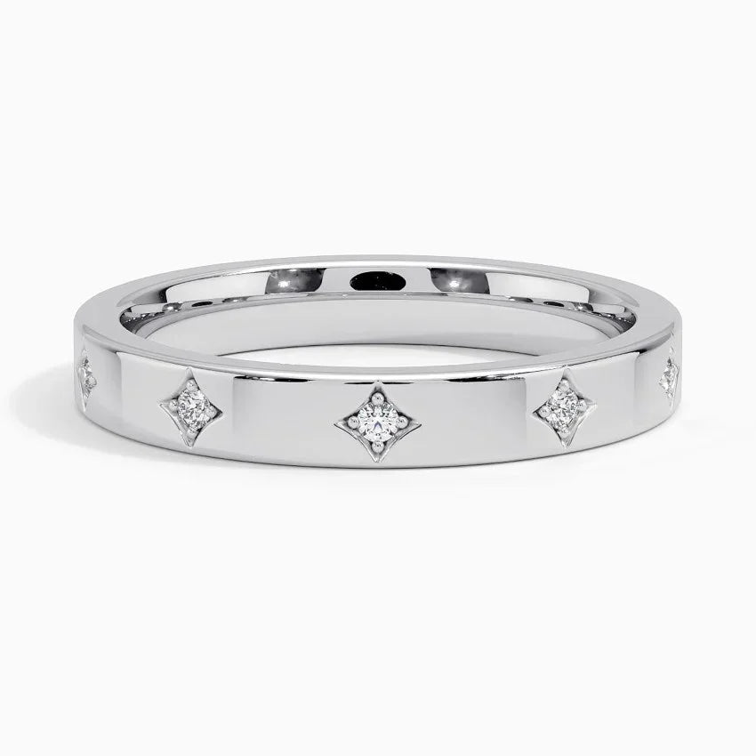 Stunning Luxury Moissanite Eternity Ring 18K Gold Plated 925 Sterling Silver Invisible Setting Unisex Wedding Anniversary Gift