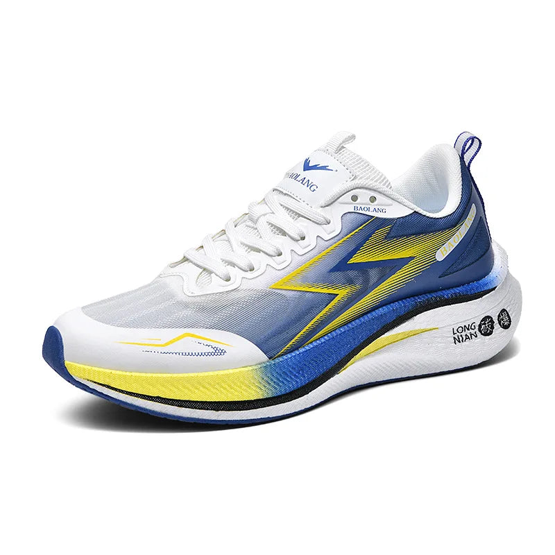 Men's Sports Running Shoes Breathable New Marathon Running Shoes Soft Elastic Cushioned Anti-slip Wear-resistant Sports Shoes