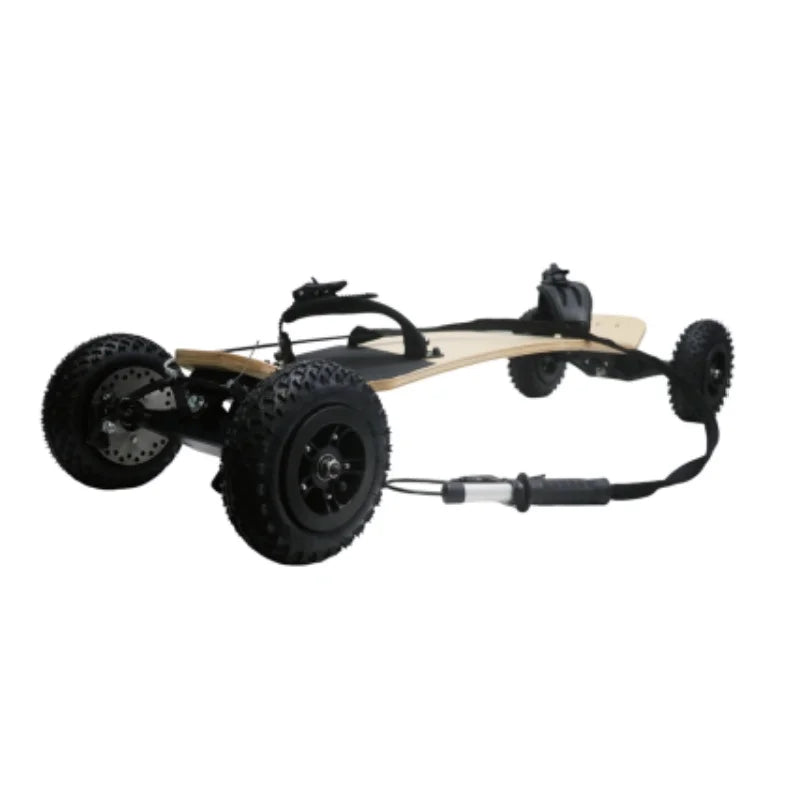 JIESEN Maple Custom-Size Off-Road 4-Wheel Skateboard with Anti-Slip Deck 130kg Load Capacity for Sand  &Beach Land boarding