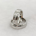 Splendid Designer 2pcs Bridal Wedding Engagement Rings Bridal Sets Silver Stainless Steel Jewelry Statement Ring