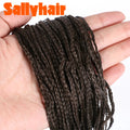 Sallyhair Synthetic Braids Thin Box Braids Crochet Braiding Hair Colorful Zizi Braids Extensions Grey Pink Black Brown Hair