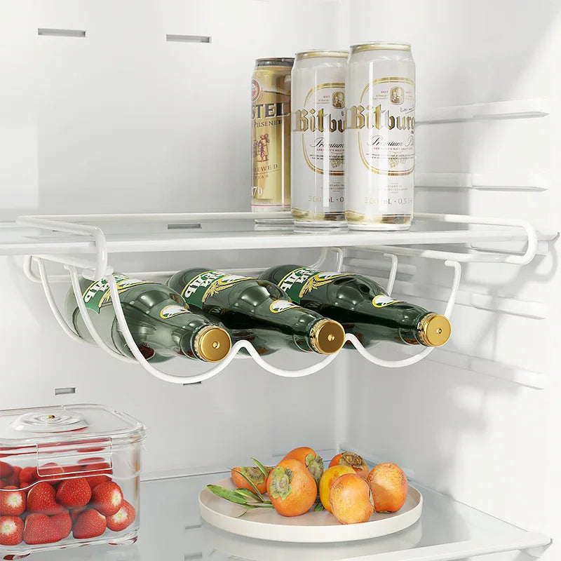 Iron Daily Kitchen Home Storage Rack for Refrigerator Easy Assembly for Organizing Beer and Food in Household Kitchen