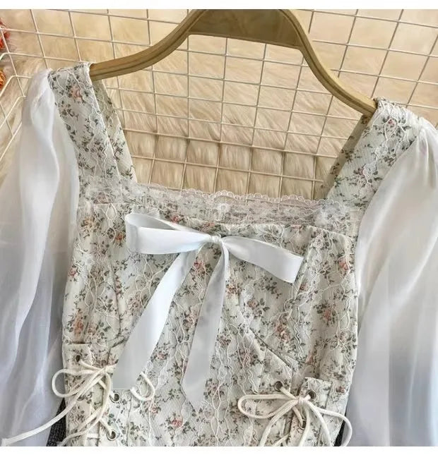 2023 Hot Sale Women Summer Floral Square Collar Vest Tank Tops Lace High Waist Slim Pullover Sexy Top