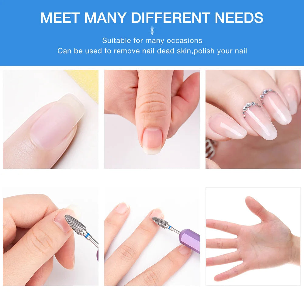 Nail Drill Burr Bits Ceramic Milling Cutter Manicure Nail Drill Bits Electric Nail Mills Cutter for Manicure Machine