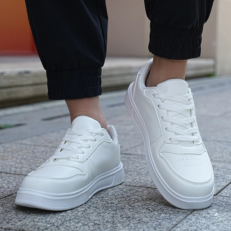 High Quality Casual Shoes Lace up Lightweight Comfortable Breathable Couple's Board White Men's Women's Walking Sneakers