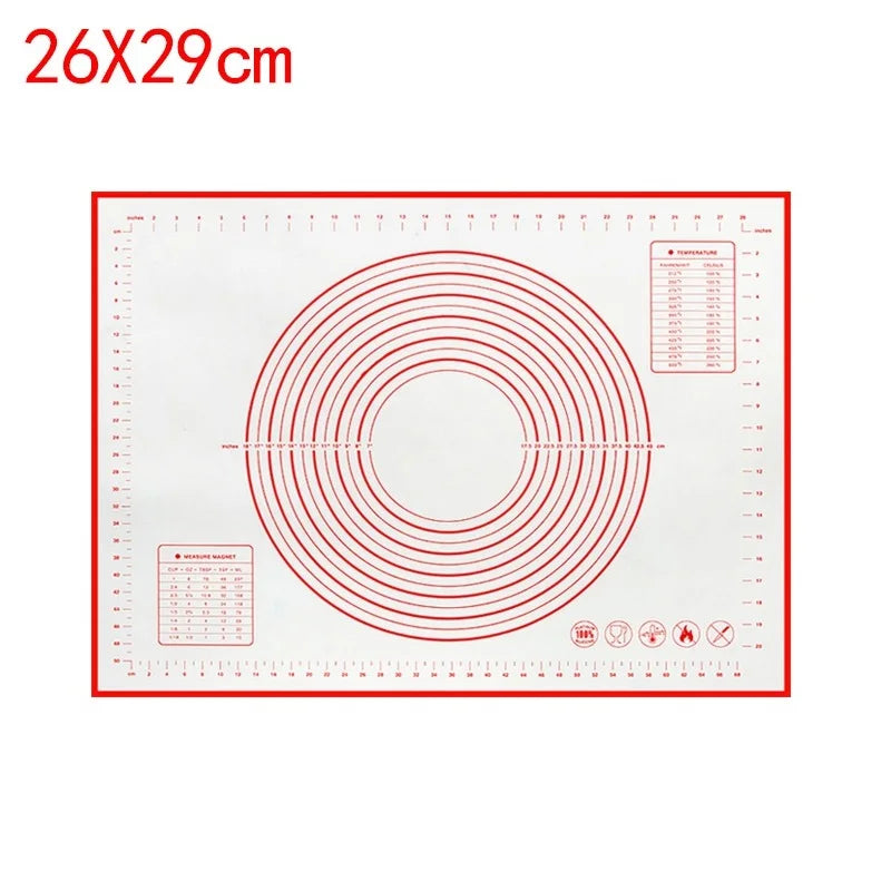 80/70/60cm Large Silicone Rolling Dough Mat Non-Stick Pizza Pastry Baking Mat Oven Sheet Liner Non-Slip Placemat Kitchen Gadgets