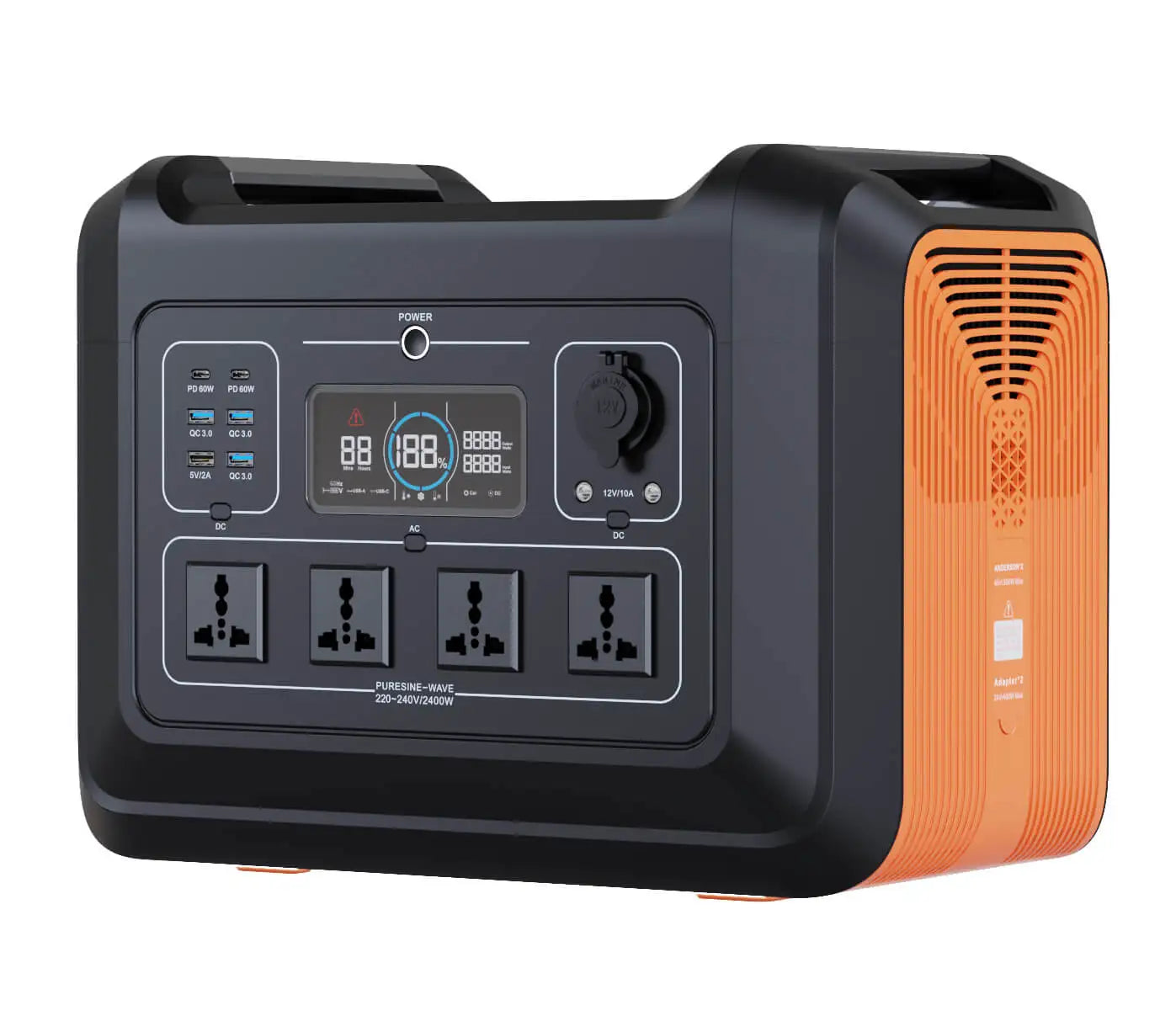 2400w Camping Powerstation Tragbare Kraftwerk Lifepo4 Battery Charge Solar Generator Energy System 2000w Portable Power Station