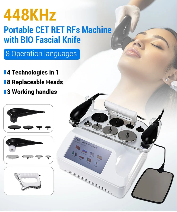 Wholesale price mini cet ret rf 448khz tecare therapy physiotherapy machine tecarterapia