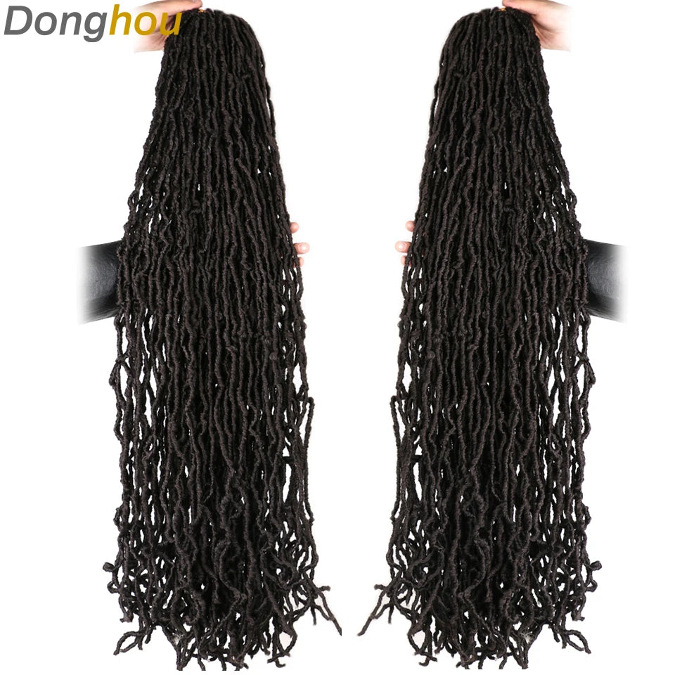 18”24”36” Mix Green New Faux Locs Crochet Hair Synthetic Curly Dreadlocks Hair Extensions Faux Cheveux Soft Locs Crochet Braids
