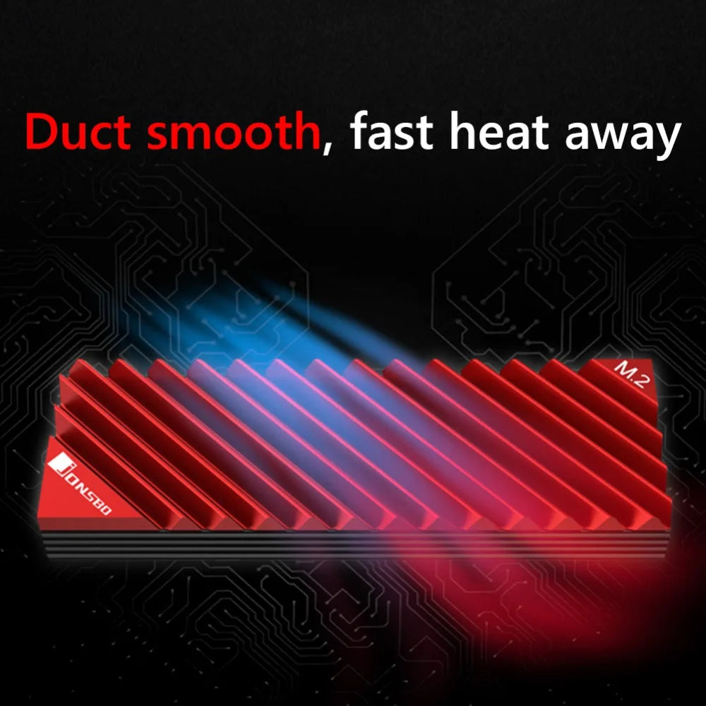 Okvyuan M2 SSD NVMe Heat Sink Jonsbo M2 2280 Solid State Hard Disk Aluminum Heatsink with Thermal Pad for Desktop PC Accessories