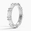 Unique 925 Sterling Silver Moissanite Eternity Ring Classic Elegant Design Brilliant Sparkle Luxury Wedding Jewelry