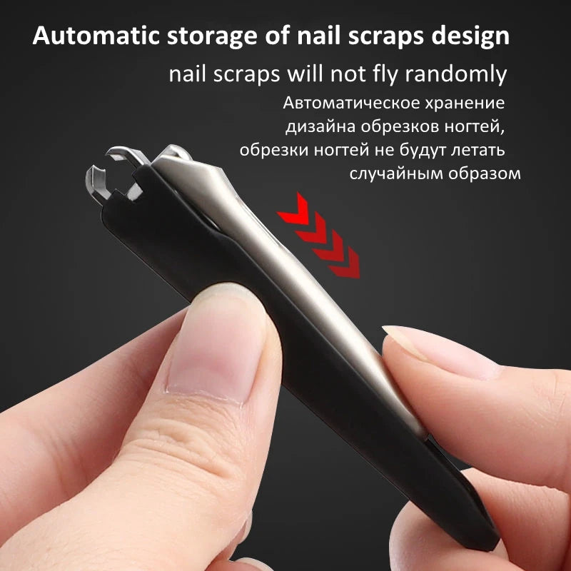 Nail Trimmer Pedicure Scissor Nail Clippers Stainless Steel Anti Splash Fingernail Cutter Manicure Tools Bionics Design