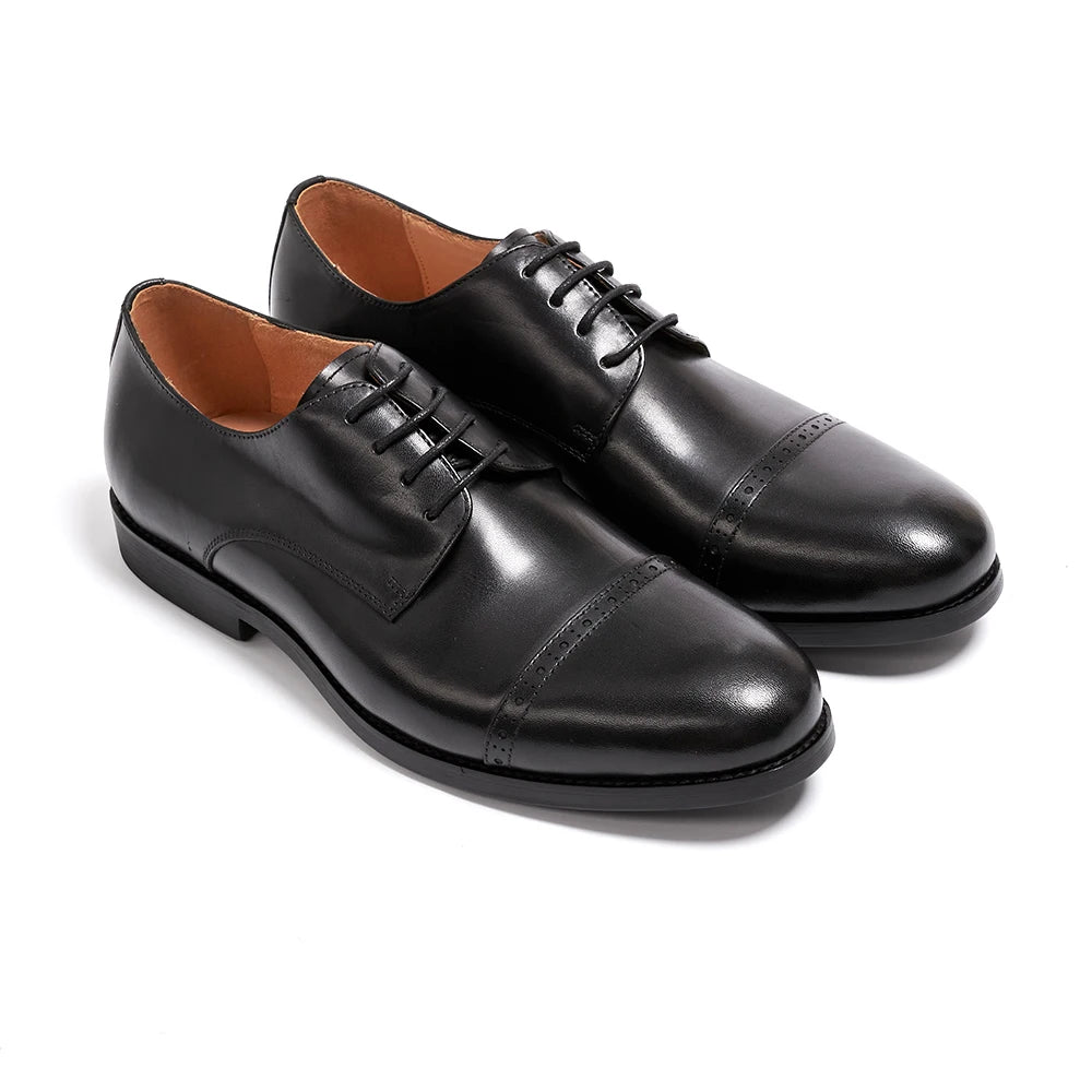 Men's Business British Genuine Leather Formal Leather Shoes, High-end Casual Versatile Top Layer Cowhide Derby Shoes