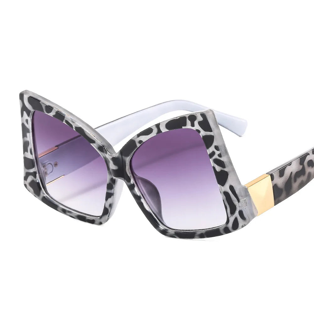 Cat Eye Sunglasses Big Frame Irregular Unusual Sunglasses Two Color Eyeglasses Frames Custom Nose Pad Eyeglasses
