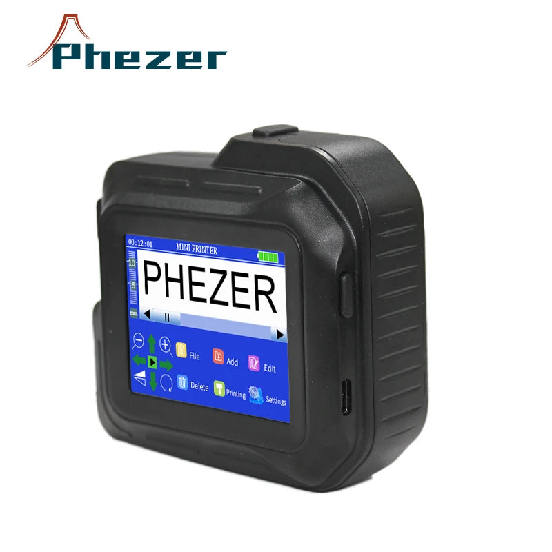 MFG EXP Date Mini Portable TIJ Coding Machine Handheld Inkjet Coding and Marking Printer Machine With Black Ink Cartridge