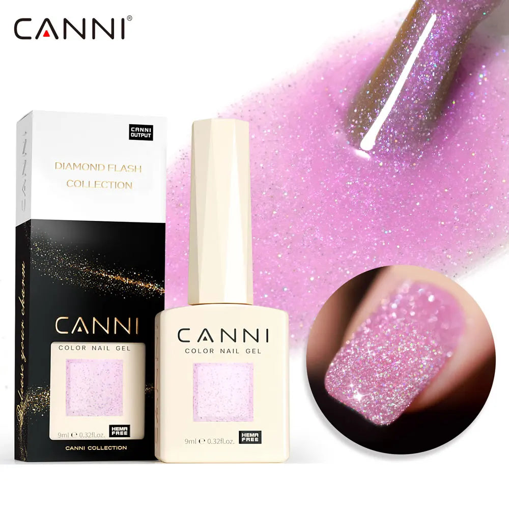 CANNI 9ml Glitter Series Hema Free Uv Gel Nail Polish Enamel Gel Set 8pcs/lot Uv Gel Kit with Glitz Flash Series Set
