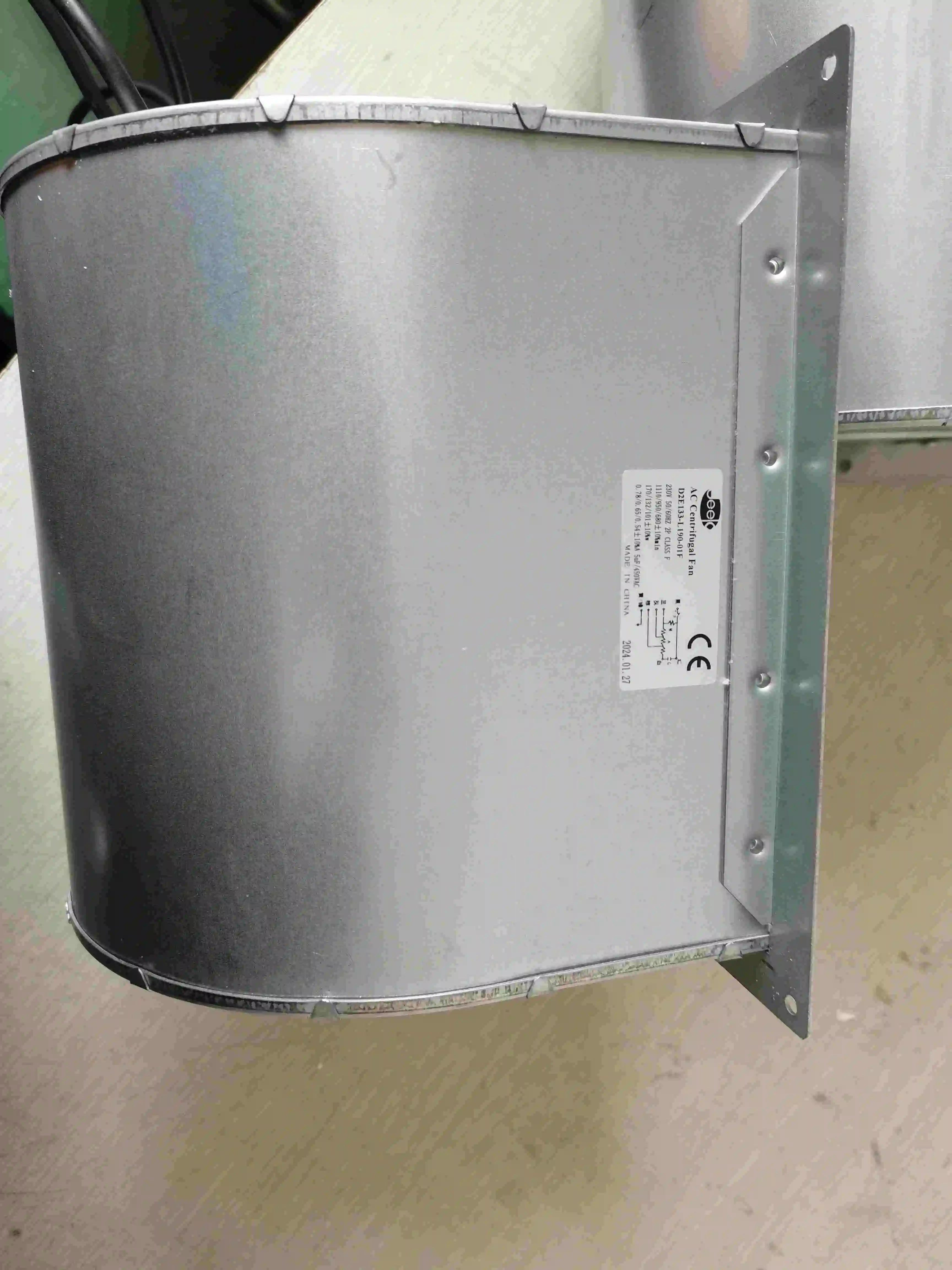 JEEK Stainless Steel Free Standing Centrifugal Impeller Dual Inlet Air Blowing Speed Control AC 220V EC Motor Fan