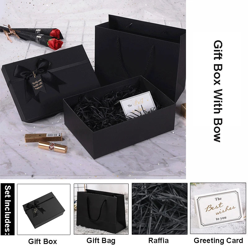 Wholesale Bow Pink Women Perfume Scarf Lipstick Packaging Cardboard Gift Box Custom Luxury Elegant Christmas Gift Box Packaging
