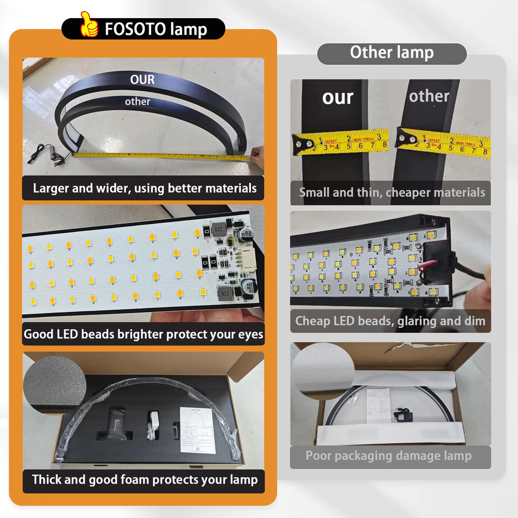 FOSOTO Arches Led Half Moon Lamp Light Desktops UV Nail Lamp for Nails Table Lamp with Phone Holder for Nail Tables