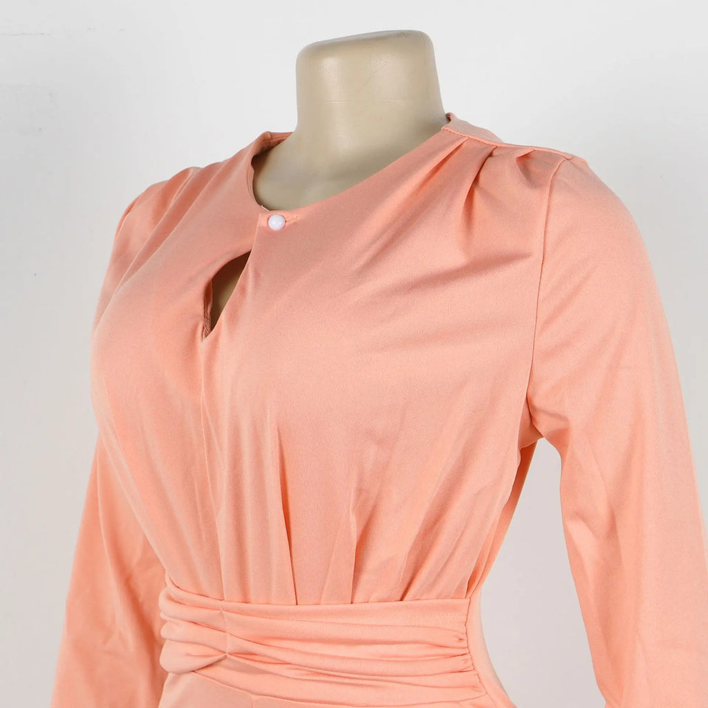 Latest Design Casual Jumpsuit Women Elegant Elastic Slim Fit Hollow Out Long Sleeve Ladies Wide Leg Jumpsuit for Women