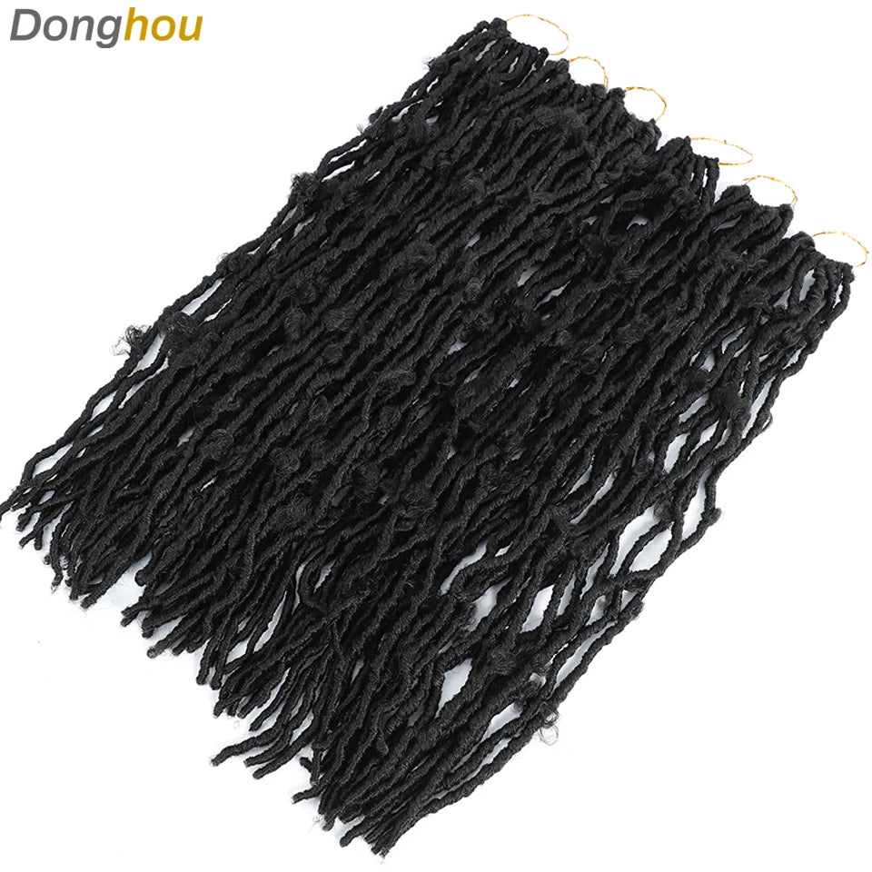 18 24 36 Inch Butterfly Faux Locs Crochet Hair Synthetic Meche Butterfly Locks Crochet Braid Distressed Soft Locs Crochet Hair