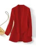 X818 # Best-selling Spring Autumn Women Jackets Elegant Temperament Solid Color V-Neck Long Sleeve Suit Blazers for Women