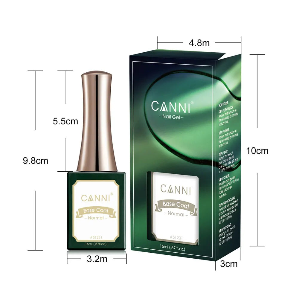 CANNI 16ml Nail Art Salon Professional Use Long-lasting High Glossy  Black Pink White Red Color Nail Gel Polish Enamel Lacquer