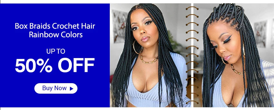 TOMO Synthetic Crochet Hair Box Braids 22Roots Colored Braiding Hair Extensions 24Inch Rainbow Ombre Crochet Braids Pink Red