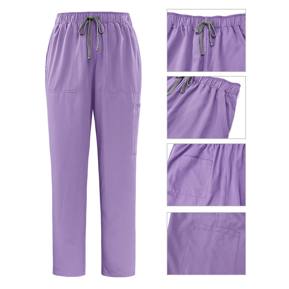 Salon Work Clothes Jersey Breathable Hospital Uniforms Nurse Beauty Dental Custom LOGO Uniform Medical Scrubs Sets for Men Women