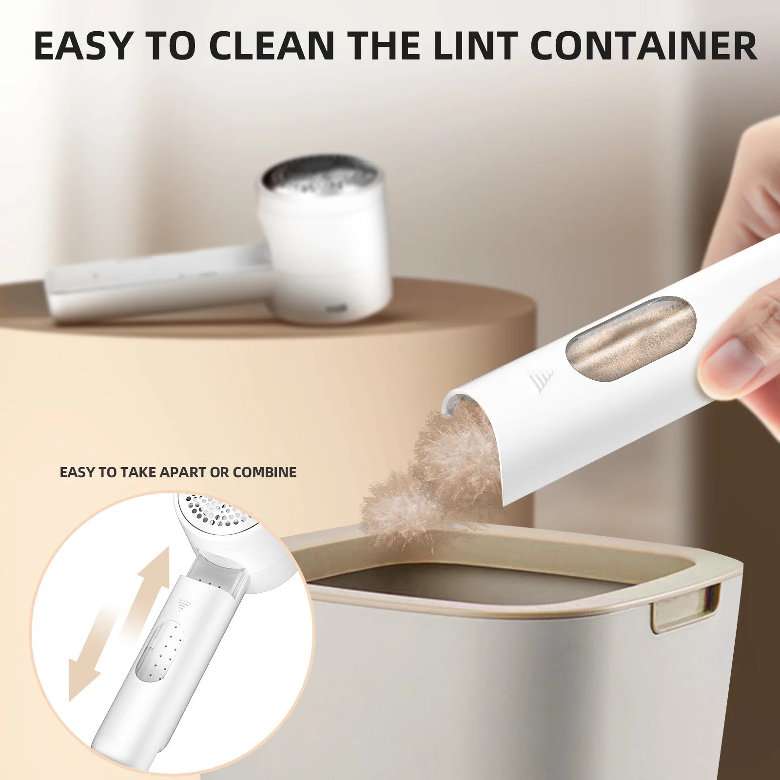 Portable Mini Electric Pellets Lint Sweater Fuzz Remover Handheld Rechargeable Fabric Remover Digital LED Display for Clothes